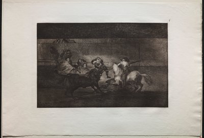 Tyrefights: The Death of Pepe Illo (3. komposition) af Francisco de Goya