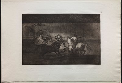 Tyrefights: The Death of Pepe Illo 3. komposition, 1876. af Francisco de Goya
