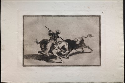 Tyrefights: The Spirited Moor Gazul er den første, der kæmper ifølge reglerne af Francisco de Goya