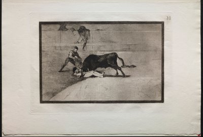 Tyrefægtning: Pepe Illos uheldige død, i ringen i Madrid, 1876. af Francisco de Goya