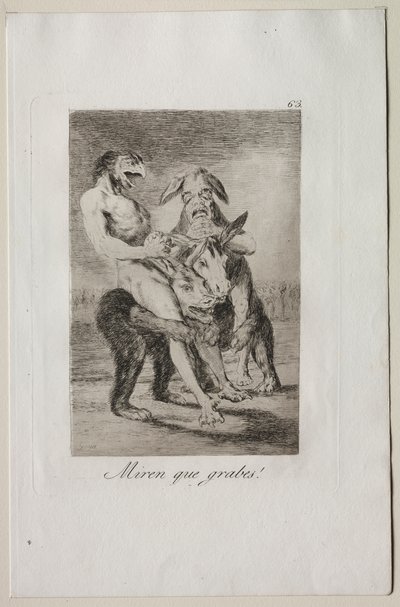 Caprices: Se hvor højtidelige de er! af Francisco de Goya