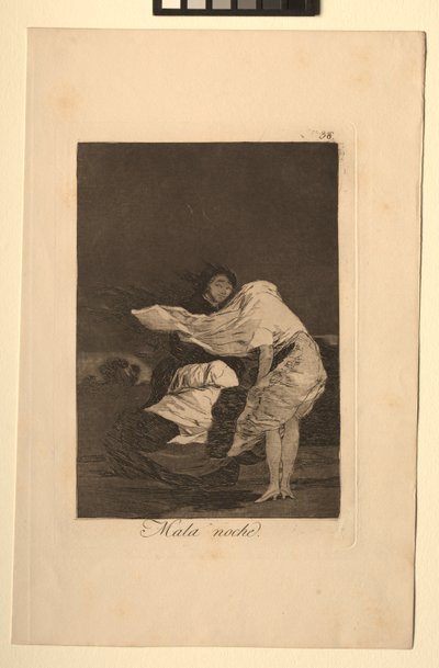 Caprichos: En dårlig nat. af Francisco de Goya
