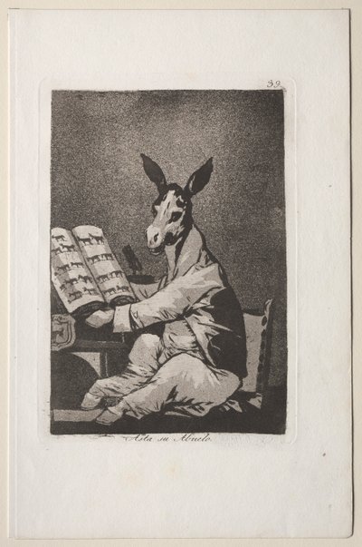 Caprichos: Og det var hans bedstefar også. af Francisco de Goya