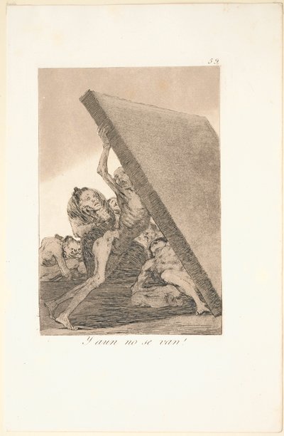 Caprichos: Og stadig går de ikke! af Francisco de Goya