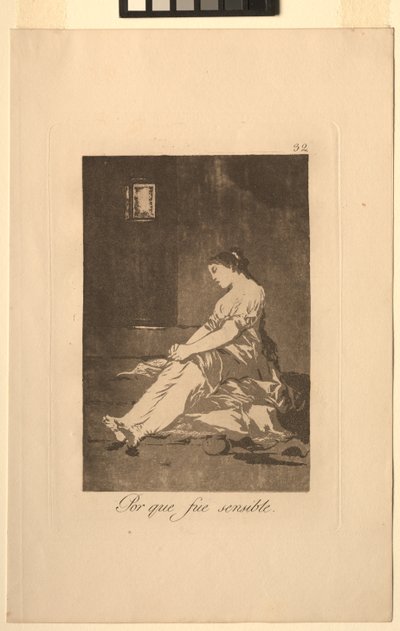 Caprichos: Fordi hun var modtagelig.. af Francisco de Goya