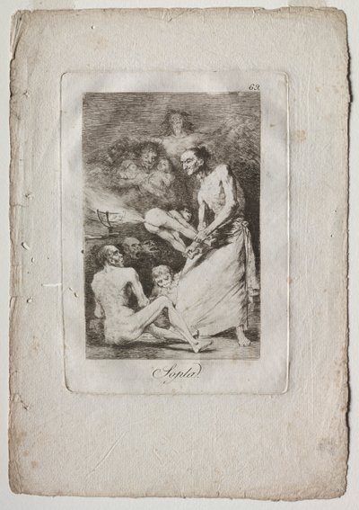 Caprichos: Blow, 1799. af Francisco de Goya