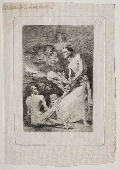 Caprichos: Blow, ca. 1799. af Francisco de Goya