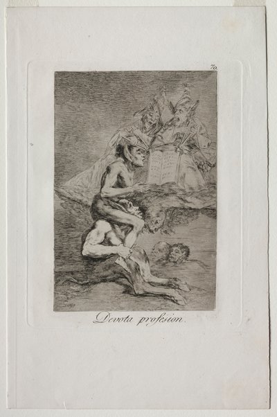 Caprichos: Devout Profession. af Francisco de Goya