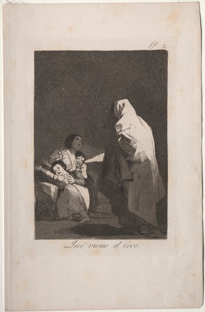 Caprichos: Here Comes the Bogieman. af Francisco de Goya