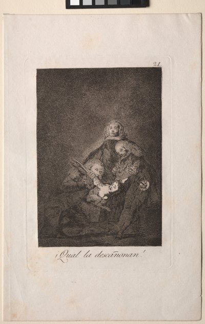 Caprichos: Hvordan de plukker hende! af Francisco de Goya