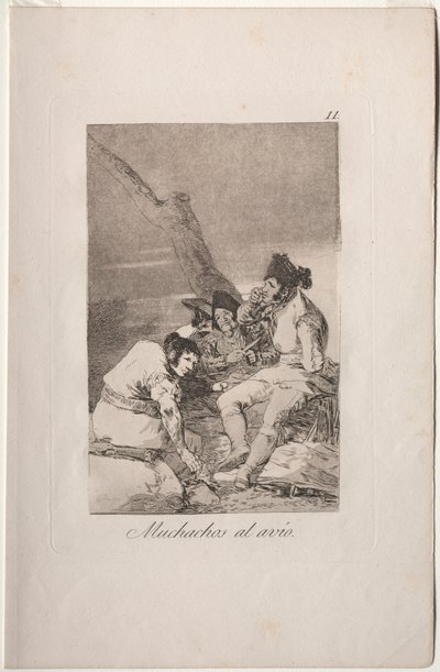Caprichos: Lads gør klar. af Francisco de Goya