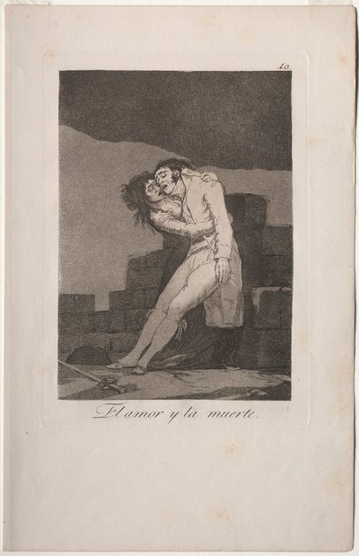 Caprichos: Kærlighed og død. af Francisco de Goya