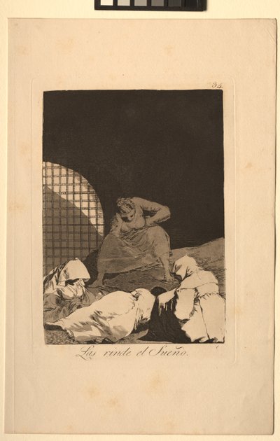 Caprichos: Søvn overvinder dem. af Francisco de Goya