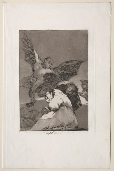 Caprichos: Tale-Bearers-Blasts of Wind af Francisco de Goya