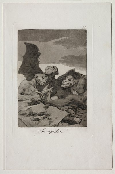 Caprichos: De pynter sig op af Francisco de Goya