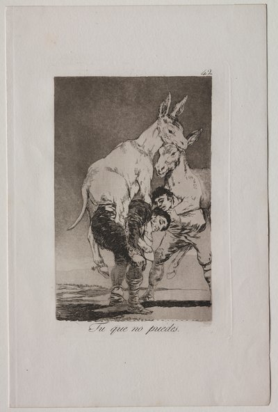 Caprichos: Du der ikke kan af Francisco de Goya