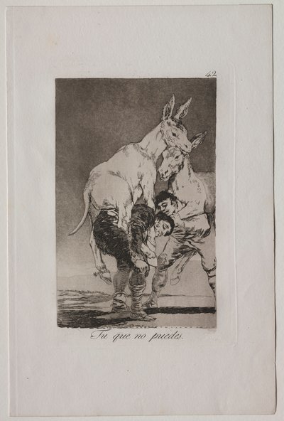 Caprichos: Du der ikke kan. af Francisco de Goya
