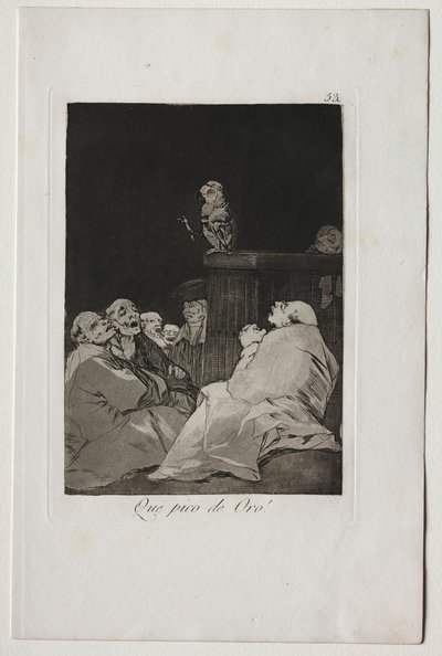 Caprichos: Sikke et gyldent næb!. af Francisco de Goya