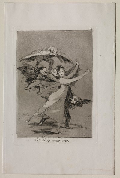 Caprichos: Du vil ikke undslippe af Francisco de Goya