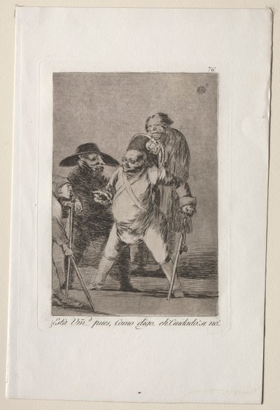 Caprichos: Du forstår...Nå, som jeg siger...eh! Pas på! Ellers.... af Francisco de Goya
