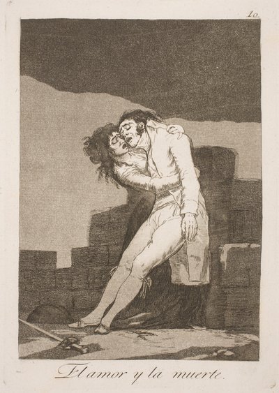 Døden og kærligheden af Francisco de Goya