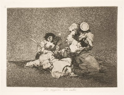 Det er kvinderne, der giver mod (4) af Francisco de Goya