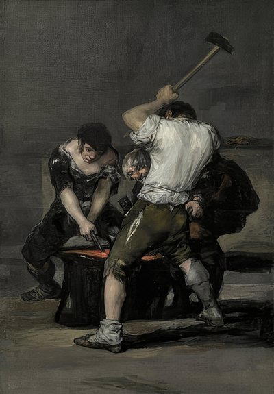 Smedjen. Omkring 1815-20 af Francisco de Goya