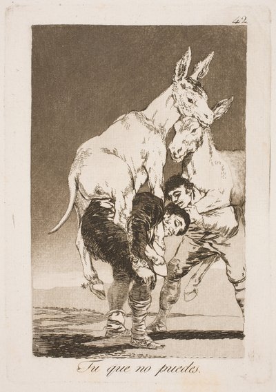 Du som ikke kan, skal bære mig på din ryg af Francisco de Goya