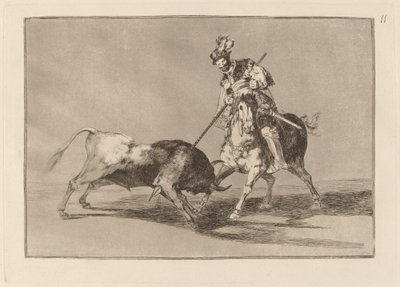 El Cid Campeador, der spyder en anden tyr (The Cid Campeador, der spyder en anden tyr) af Francisco de Goya