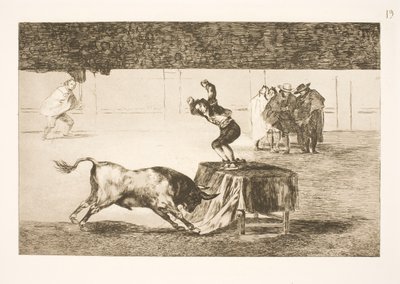 Endnu en vanvittig handling (af Martincho) i den samme arena (i Saragossa) af Francisco de Goya