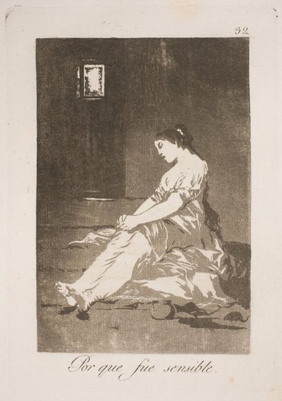 For at have givet efter for sine følelser af Francisco de Goya