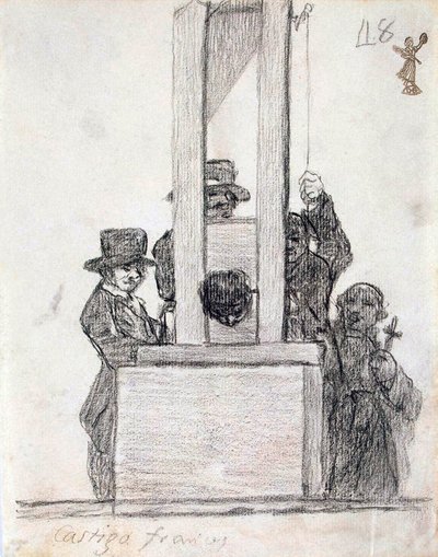 Fransk straf, mellem 1824 og 1828. af Francisco de Goya