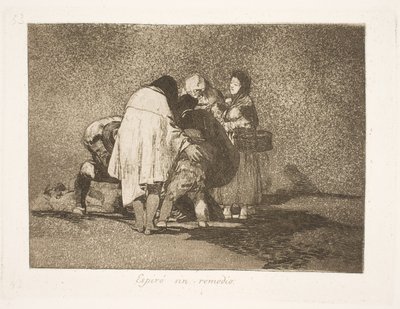 Han døde, uden at man kunne hjælpe ham (53) af Francisco de Goya