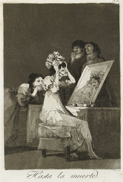 Hasta la muerte, 1799 (ætsning, tørnål og akvatint) af Francisco de Goya