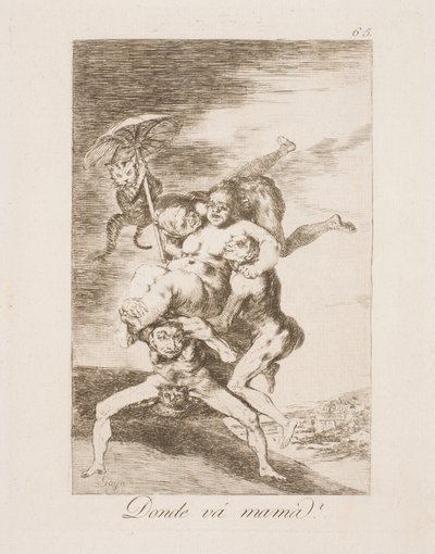 Hvor skal mor hen? af Francisco de Goya