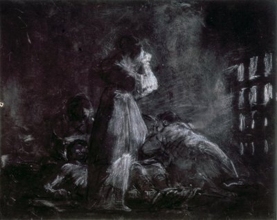 Interiør i et fængsel af Francisco de Goya