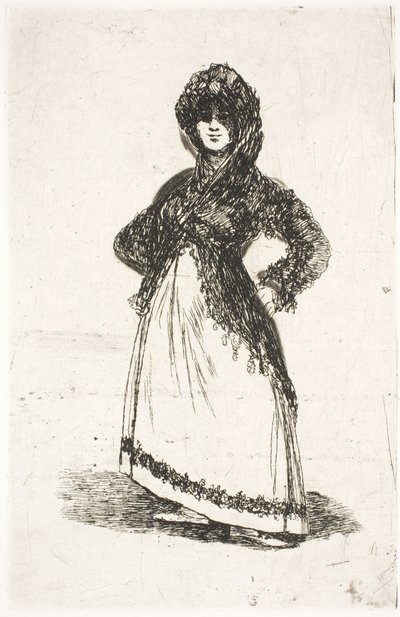 Maja, stående af Francisco de Goya