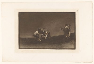 Martincho griber en tyr ved dets horn El mismo vuelca un toro en la plaza de Madrid Tyrefægtning (serietitel) La Taureaumachie (serietitel) La Tauromaquia (serietitel) af Francisco de Goya