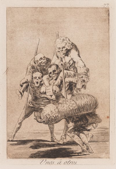 Mock Tyrekamp, slutningen af det 18.-begyndelsen af det 19. århundrede (tryk) af Francisco de Goya