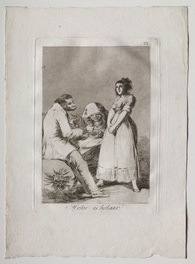 Ochenta Caprichos: Det er bedre at være doven af Francisco de Goya