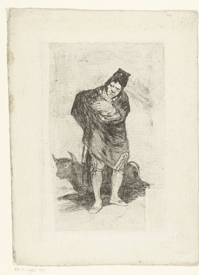 Gammel tyrefægter El embozado af Francisco de Goya