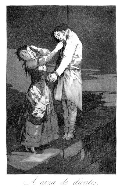 Ud på jagt efter tænder,1799 af Francisco de Goya