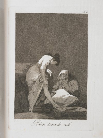 Tallerken fra Los Caprichos, 1797-1798 af Francisco de Goya