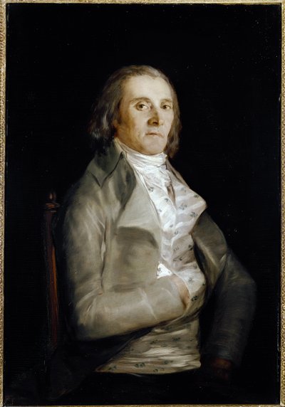 Portræt af Don Andres del Peral (aktiv 1770-1820) maler dekoratør - Olie på træ af Francisco de Goya