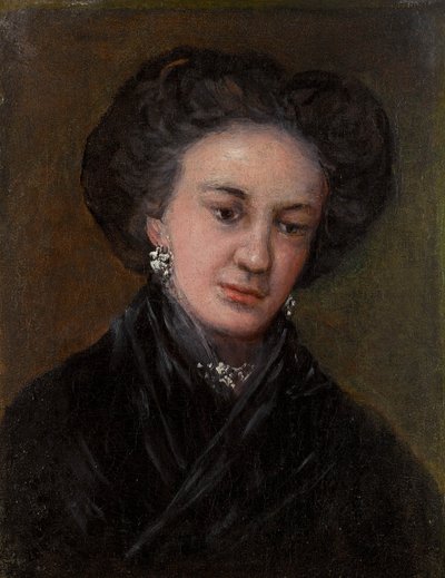 Portræt af skuespillerinden Rita Luna 1770-1832, begyndelsen af det 19. århundrede.. af Francisco de Goya