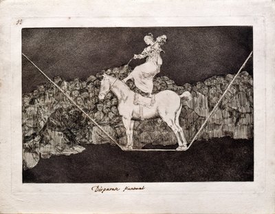 Precise Folly fra serien Los Disparates Follies, 1815-1819 af Francisco de Goya