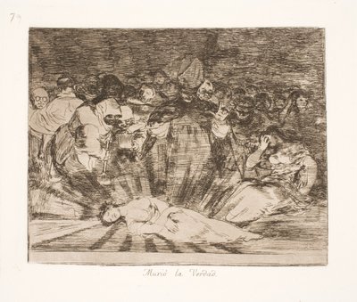 Sandheden er død (79) af Francisco de Goya