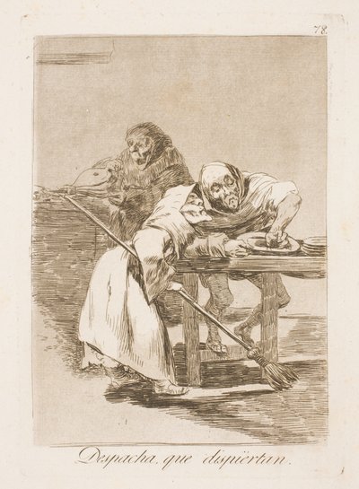 Skynd dig, de vågner! af Francisco de Goya