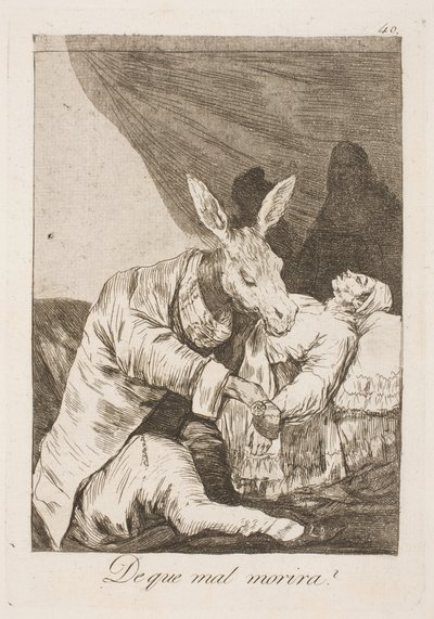 Slår lægen eller sygdommen ham ihjel? af Francisco de Goya
