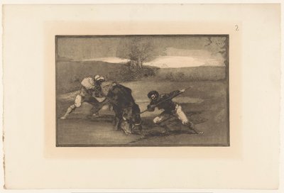 Tyrejagt til fods Otro mode de cazar á pie Tyrefægtning (serietitel) La Taureaumachie (serietitel) La Tauromaquia (serietitel) af Francisco de Goya